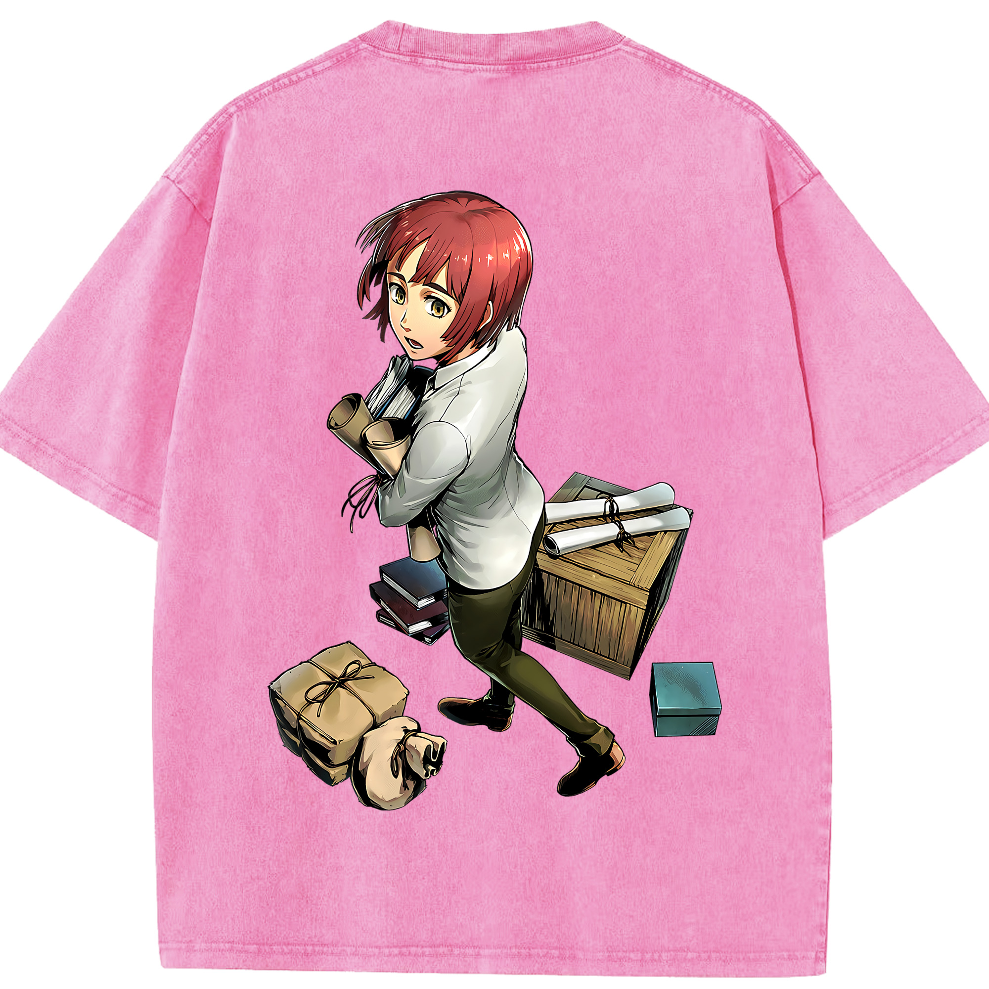 （画像用） 進撃の巨人 Attack on Titan 綿100% ヴィンテージ風 半袖Tシャツ（背面プリント）